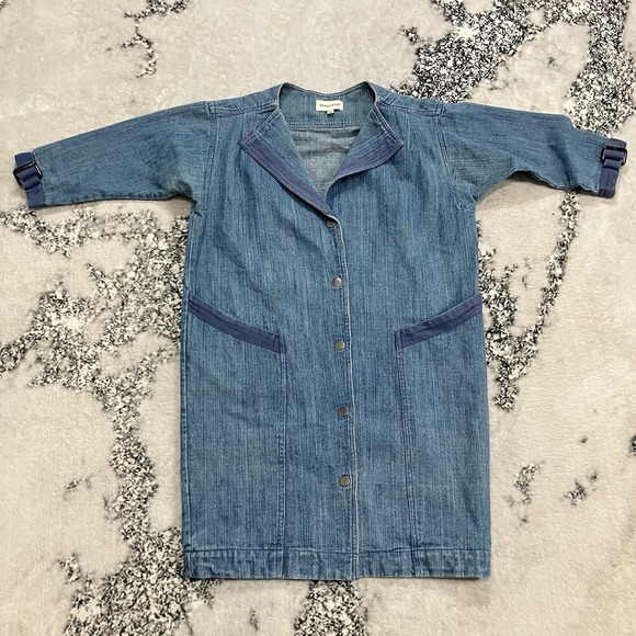 Pepaloves Tops - Pepaloves Denim Shirt Dress Womens XS Blue Button Front Cotton‎ Tunic Pockets